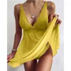 Vêtements de nuit pour femmes mignon mode pyjama ensemble Sexy Lingerie Perspective dentelle Tulle vêtements de nuit tentation vêtements de détente femmes maison vêtements