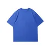 ズロックスモールレターショートメンズTシャツop23スリーブハイストリートルーズカップルスタイルTシャツの男性と女性