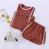 Sets Fashion Boutique Clothing Children's Vest Suit Summer New Cotton Boys Girls Sports Sleeveless Shorts pcs Baby Casual Tracksuit