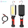 Flashlights Torches VORLITEC Portable Lantern LED USB Charging Magnetic Outdoor Camping Car Repair Lighting By 2 18650 Battery