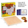 Blocks coogam brinquedos de madeira geoboard manipulativo matem￡tico Bloco 30pcs cart￵es de padr￵es geogr￡ficos com faixas de borracha Puzzle para crian￧as 230210