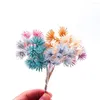 Fleurs décoratives 6pcs fleur artificielle gland feuille plante bouquet pour mariage maison décoration de noël bricolage couronne scrapbooking artisanat faux