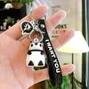 Nyckelringar Cartoon Geometric Section Doll Dinosaur Keychain Pendant Cute Panda Keychain Par Pendant Gift Wholesale G230210