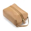 Cosmetic Bags & Cases Portable Bag Genuine Leather Large Capacity Simple Shell Travel Wash BagCosmetic