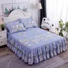 Jupe de lit quatre saisons literie jupe de lit taies d'oreiller couvre-lit de mariage drap de lit housse de matelas complet double reine roi taille fleurs drap de lit 230211