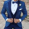 Herenpakken elegante drukkerijen lente/herfst kostuum homme mariage bruiloft smoking 3 stuks piek reversjack vest broy blazer