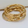 Bangle 6 Pieces of Classic Ethiopian 5mm new Dubai Women's Gold Bracelet Party Gift African Indian Ball Bracelet Middle East Wedding G230210