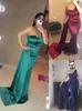 Feestjurken Een schouder Padded Sexy Satin Maxi dames avondjurk met lint Royal Blue Green Draped Long 230211