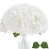 Decoratieve bloemen Hydrangea 10pcs nepzijden met stengels voor bruiloft diy centerpieces boeketten huizendecoratie