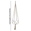 Garden Supplies Other Durable Hanger Flower Basket Hanging Rope Knotted Lifting Home Decor Macrame Plant 90/122cm