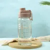 ウォーターボトル高温透明なプラスチックカップフィットネスケトルハンド - リフティングトラベルスペースカップ1.5L大容量スポーツウォーターカップ