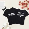 T-shirts Je vais être une grande soeur frère Imprimer Enfants Tshirt Drôle À Manches Courtes Bébé Garçons Filles Coton Lettres Tops Toddler Summer Tee T230209