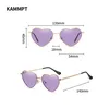 Solglasögon Vintage Heart Shape Metal Frame Multicolor Trendy Fashion Female Eyewear Top Designer UV400 Lady Shades