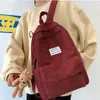 Schooltassen corduroy rugzak met hangdeuze daypack schouders tas schoolzak satchel knapzack rucksack 230210