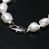 Chaînes Haute Fête Naturel Blanc Perle De Culture D'eau Douce Collier Irrégulier Forme Libre 12-14mm Perles De Mode Mariages Bijoux B1431