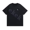 Luxury Fashion Brand Mens T Shirt Black Rubber Wavy Letter Embroidery Short Sleeve Round Neck Summer Loose T-shirt Top Black White