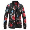 Kurtki męskie 2023 Spring drukowana moda Slim Fit Mens Casual Bomber Kurtka swetra