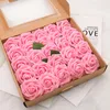 Decorative Flowers 25pcs/Gift Box 25cm High Quality Artificial Roses Bunch DIY Scrapbooking Wedding Birthday Decoration PE Foam Heads