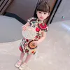 Girl Dresses Children's Dress Hanfu Temperament Tang Suit Ethnic Style Princess Fashion Printing Kid Cheongsam Girl's