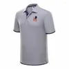 Heren polos 2023 zomer polo shirt mannen mode patchwork korte mouw casual slank fit knop