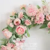 Decorative Flowers 40cm Simulation Wreath Door Wall Hanging Pendants Peony Hydrangea Garland Wedding Supplies Po Props Home Decoration