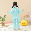 Pigiama Dinosauro con cappuccio Kigurumi Pigiama Flanella Ragazzi Tute Halloween Costume Cosplay Unicorno Kigurumi Onesies per bambini 230210