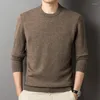 Pulls pour hommes Garçons Automne Hiver Vintage Brown Manches longues Laine Pulls tricotés Hommes Plus Taille Tricots élastiques XXXXL 3XL Top en tricot