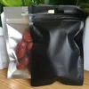 8.5*13 cm svart ￥tervinningsbar zip -l￥sv￤ska klar plast packning p￥se sj￤lvf￶rsegling f￶rvaring paket p￥sar aluminium folie dragkedja paketp￥se