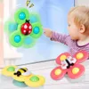 Spinning Top Baby Cartoon Spinning Toys Colorful Insect Fidget Spinner Toys to Relieve Stress Educational Bath Toys for Infant Toddler Gift 230210