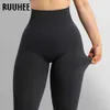 Yoga Outfit RUUHEE Seamless Leggings For Women High Waist Workout Leggings Women Solid Scrunch Butt Lifting Leggings For Fitness Yoga Pant T230211