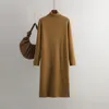 Casual Dresses Autumn Winter Thick Women Sweater Dress Fashion Knitted Ribbed Loose Lady Warm