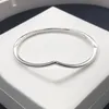 Otantik Sterling Gümüş Cilalı Wishbone Bileklik Bileklik Pandora için Düğün Partisi Takı Kadınlar için Kız Arkadaşı Hediye Katılım Bilezikleri Orijinal Kutu ile