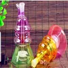 Double verre coloré filtre de forme spéciale bouteille d'eau verre Bong tuyau d'eau Bongs tuyaux accessoires pour fumer bols