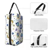 Sacs à cosmétiques méditerranéen bleu et or mauvais œil sac de voyage pour Hamsa Nazar amulette Boho toilette maquillage organisateur stockage Dopp Kit