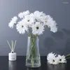 Decorative Flowers Simulation Single Branch Gerbera Long Pole Chrysanthemum Faux Flower For Living Room Decoration Pography Props Fake