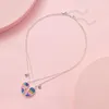 Pendant Necklaces BFF Friends Lovely Delicate Gradation Fashion Enamel Children's Heart Necklace Stitching Cartoon Friendship