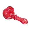 Colorful Style Pipes Pyrex Thick Glass Dry Herb Tobacco Spoon Bowl Filter Oil Rigs Handpipes Portable Hand Bong Smoking Cigarette Holder Tube DHL