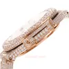 Montre-bracelet mécanique entièrement automatique en diamant, 40mm, bracelet en acier inoxydable saphir, Design multifonction