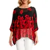 Women's Blouses Shirts BHflutter 4XL 5XL 6XL Plus Size Women Blouse Sexy Off Shoulder Leopard Print Summer Tops Tees Casual Chiffon Blouses Shirts 230211