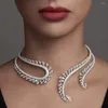 Halskette Ohrringe Set Model Lucury Cubic Zirkonia gelb klare Wassertropfen Ohrring für Frauen Braut Nigeria Hochzeitsfeier Geschenke N-1655