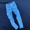 Men's Pants Men's Casual Pants Safari Style Multiple Color Options Stretch-fit Pocket Joggers Drawstring Sweatpants Autumn Male Trousers 230211