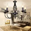 Lampes suspendues Arrivée Bohême En Fer Forgé Bougie Brève Mode Lumière Éclairage Américain 7008