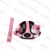 Animali rosa imbracatura Lettera Logo Dogs Collar guinzagli Spride per animali domestici per esterni