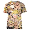 メンズTシャツsoshirlカワイイピーチプリンセスシャツヒップスター面白い夏のTシャツファッションメンズストリートウェアハラジュクユニセックスクラシックトップス