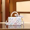 2023 Purses Clearance Outlet Online Sale Light Luxury Women's High Sense Square pr￤glade tryck Summer Diagonal Cross Small Handbag Women