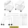 Elitzia Etst24 Beauty Salon Nail Salon eller Foot Bath Spa Portable Trolley vagn för fotstöd eller pedicure8005898