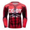 Mens t Shirts Cody Lundin Bjj Mma Long Sleeve Rashguard Digital Printing Anime Shirt for Men Cartoon Western Tops Customize