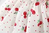 Girls Clothing Sets Nieuwe zomer mouwloze print Cherry Vest Shorts PCS voor kinderkledingpak Baby Outfits Kinderjurk Draai