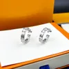 LW Crystals Earring for Women Designer Earring Gold Plated 18K 다이아몬드 공식 복제품 상자와 여자 친구를위한 최고 카운터 품질 선물 015