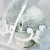 Curtain 1 Panel Sheer Adjustable Flower Embroidery Floral Design Window Drape Living Room Lace Tie Up For Daily Life